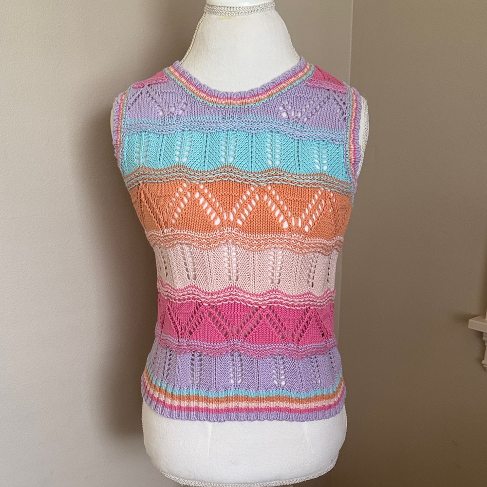 Cotton Emporium Multicolor Knit Tank Top